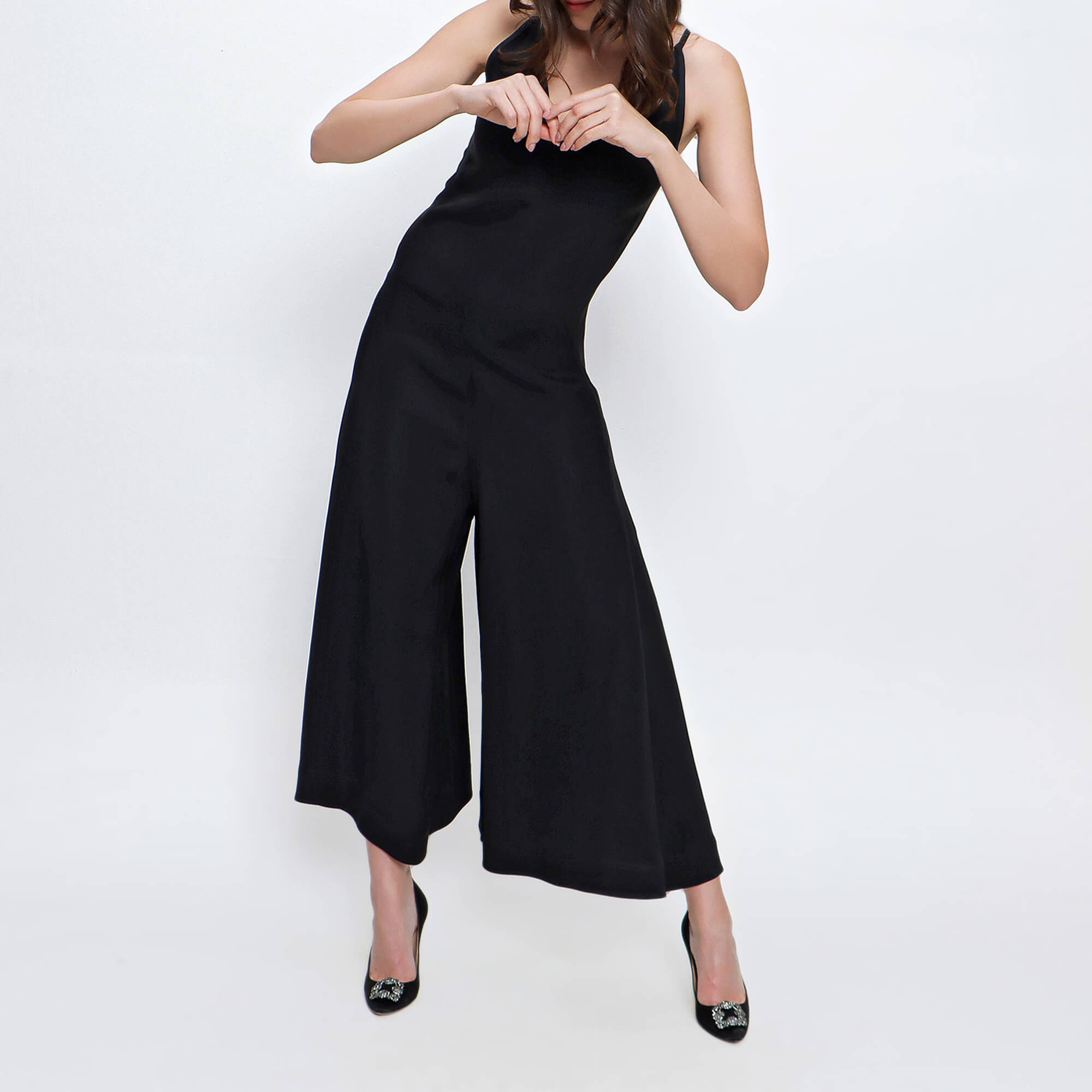 Celine - Black Viscose Jumpsuit 